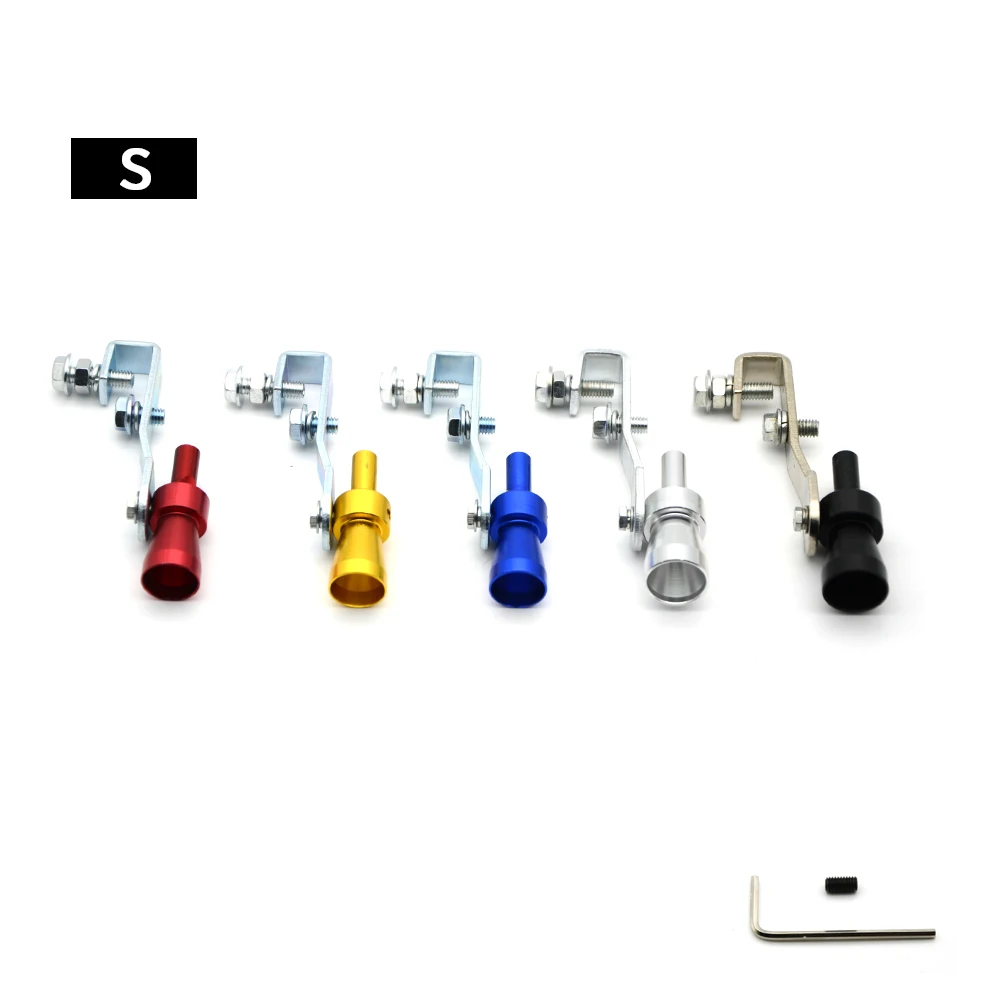 

Universal Car Auto Turbo Sound Whistle Muffler Exhaust Pipe Car Styling With 5 Colors Silver Black Red Gold Blue S Size