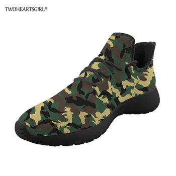

Twoheartsgirl Camo Mesh Men Casual Shoes Lace-up Men Shoes Lightweight Comfortable Breathable Walking Sneakers Tenis Zapatos