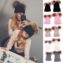 JRNNORV, Прямая поставка, зимняя двойная плюшевая шапка, шапка для женщин, маленьких девочек, вязаные шапочки, шапка, плотная Женская Осенняя шапка