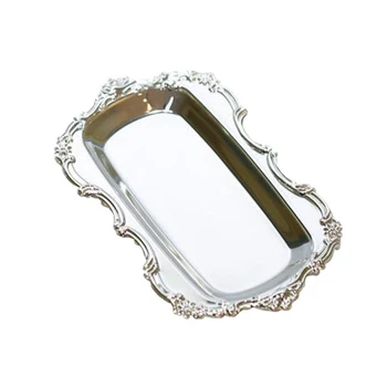 

Multifunction Cake Snack Tray Metal Serving Tray Towel Plate Desk Organizer