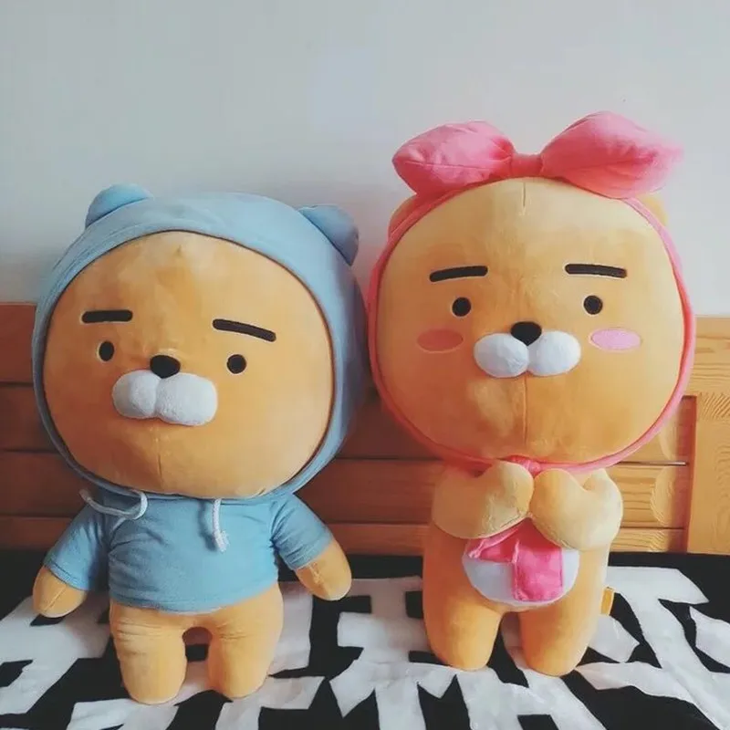 

1pc 60cm Kakao Friends Plush Lion Toy Soft Stuffed Kawaii Animal Cartoon Love Doll Ryan Cute Cocoa Kids Lover Valentine's Gift