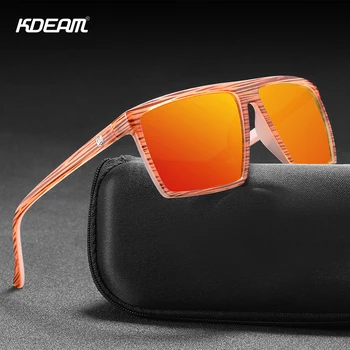 

KDEAM Original Design Oversized Square Polarized Sunglasses Men Ultralight TR90 Frame Sun Glasses Summer Travel UV Goggles XH96