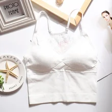 Жилет-стиль тонкое нижнее белье сексуальное кружевное белье Мягкий Бесшовный жилет Нижняя анти-освещение для женщин Bralette