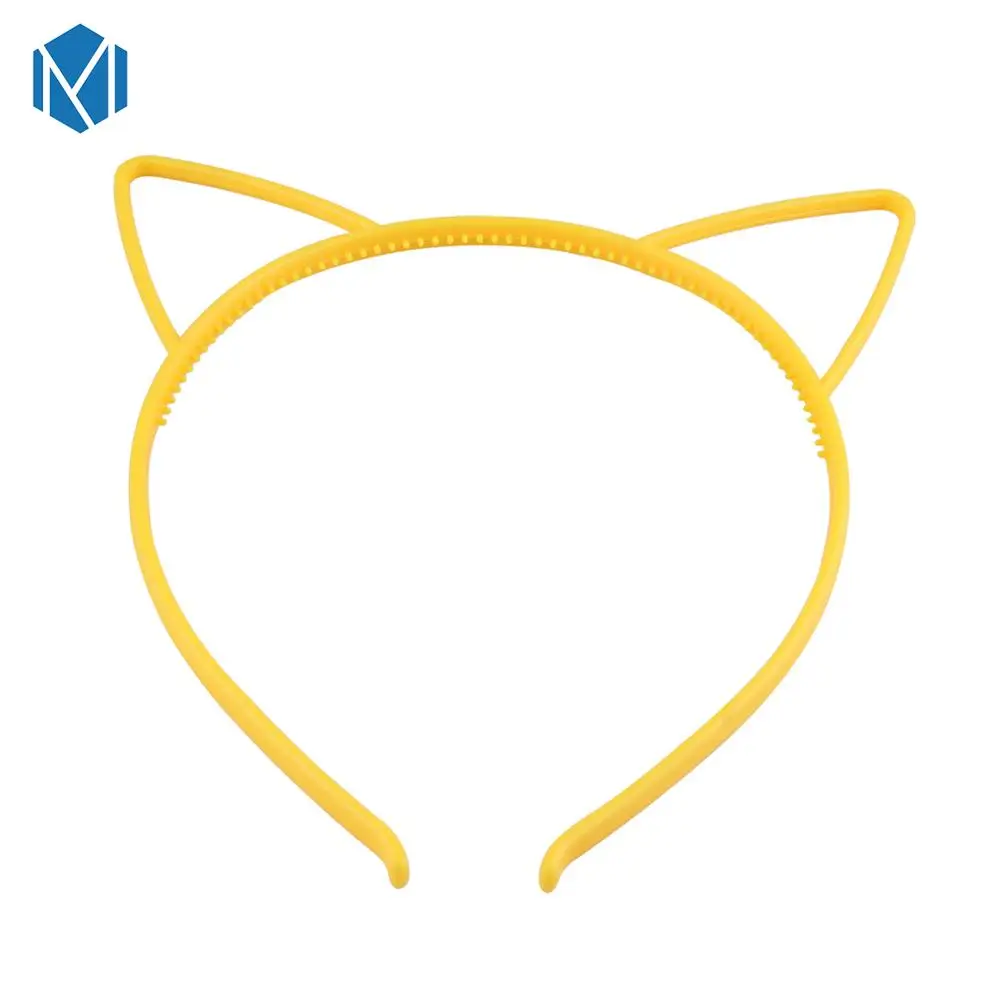 cat ear A M MISM 1 шт., ободки с кошачьими ушками для девочек, корона, тиара, принцесса, с пластиковым животным, лента для волос, Бабочка, бант, аксессуары, головные уборы для девочек - Цвет: cat ear A