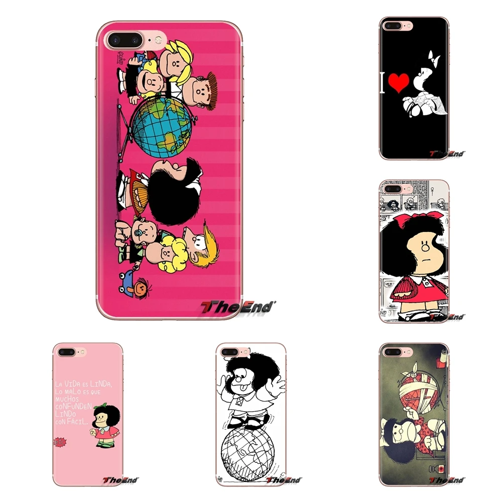 

Cartoon Mafalda Girl Silicone Phone Cases Covers For Huawei G7 G8 P7 P8 P9 P10 P20 P30 Lite Mini Pro P Smart Plus 2017 2018 2019