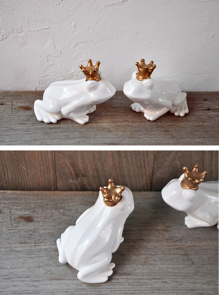Японский Лягушка принц простой Рабочий стол исследование керамические украшения дома гостиной ремесла животных украшения в скандинавском стиле