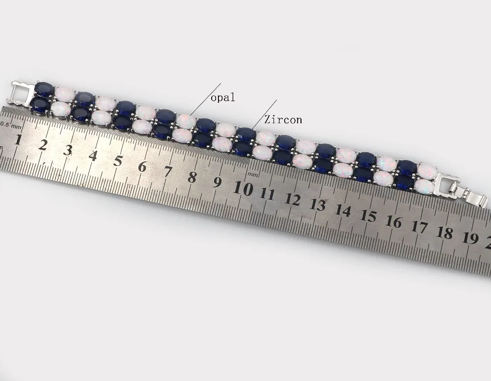 JLB-056 New Design White Opal and 3AAA Zircons Phased Bracelet Wholesale Women Fashion Jewelry Gifts