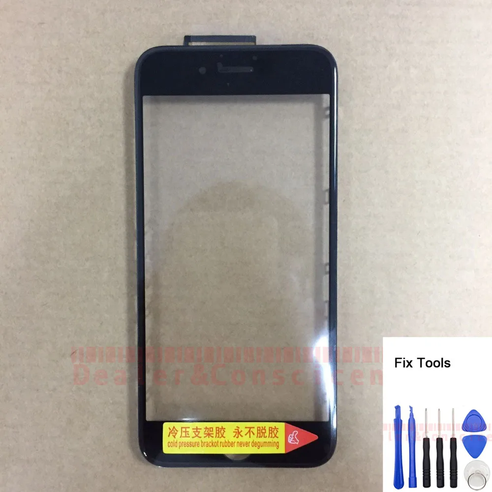 

1PCS For Apple iPhone 6 iPhone6 Digitizer Front Glass Touch Screen Outer Panel+Iron Frame+Tools