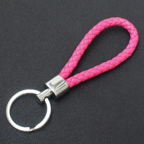 Leather Keychain Hot Sale Colors Fashion Hand Woven