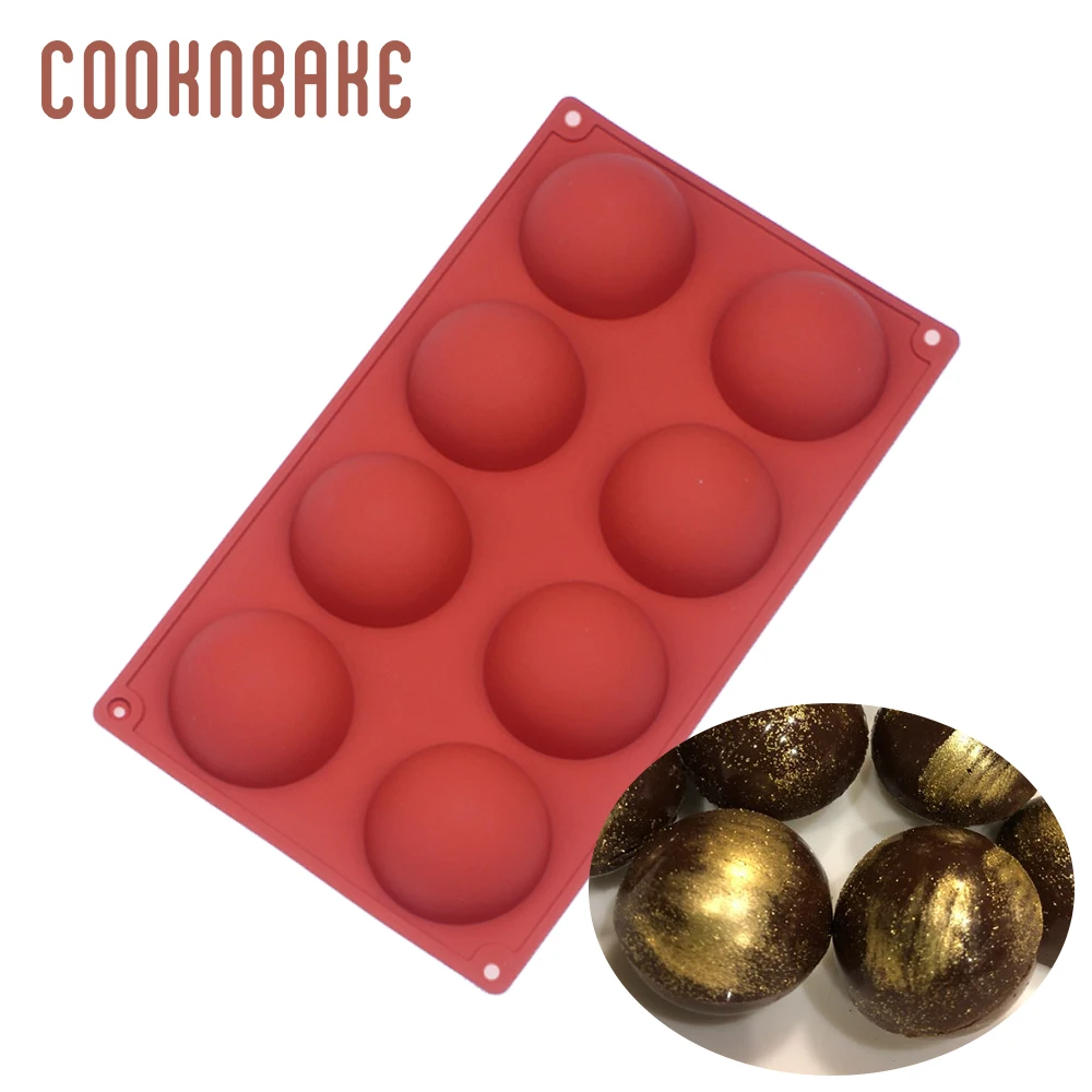 COOKNBAKE силиконовая форма для выпечки торта купол Jelly желе хлебное оборудование для выпечки 8 отверстий ручной работы мыло инструмент торт украшенная форма