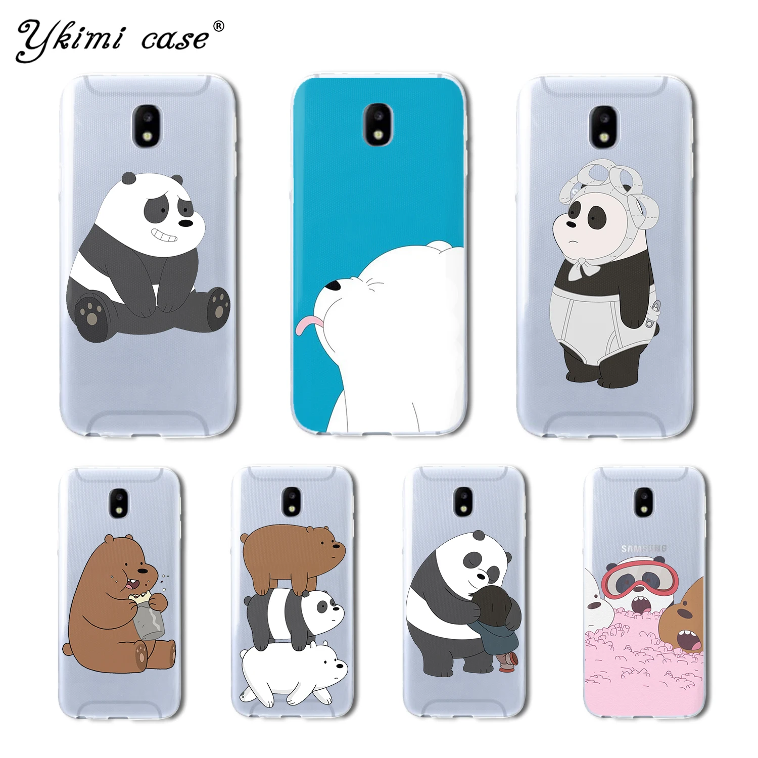 

We Bare Bears Panda Cute Phone Case For Samsung Galaxy J3 J5 J7 2017 EU J3 J4 J6 J8 2018 Case Soft Silicone Coque