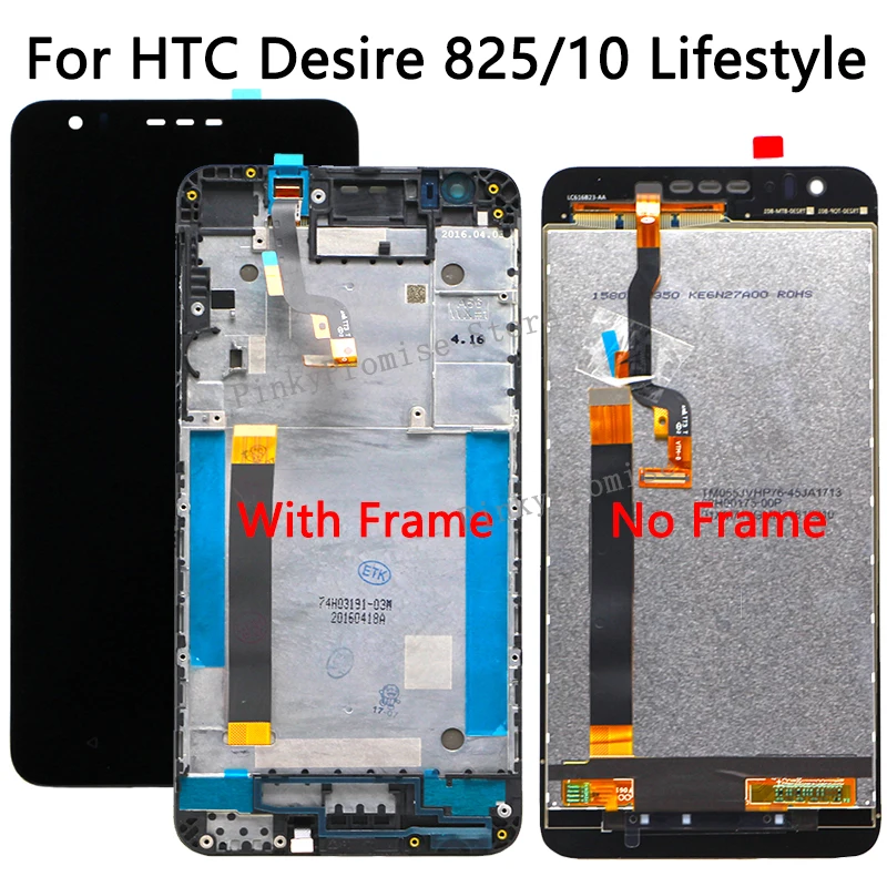 5,5 ''для htc Desire 825/10 стиль жизни ЖК-дисплей с рамкой экран дисплей с сенсорным дигитайзером сборка для htc 825