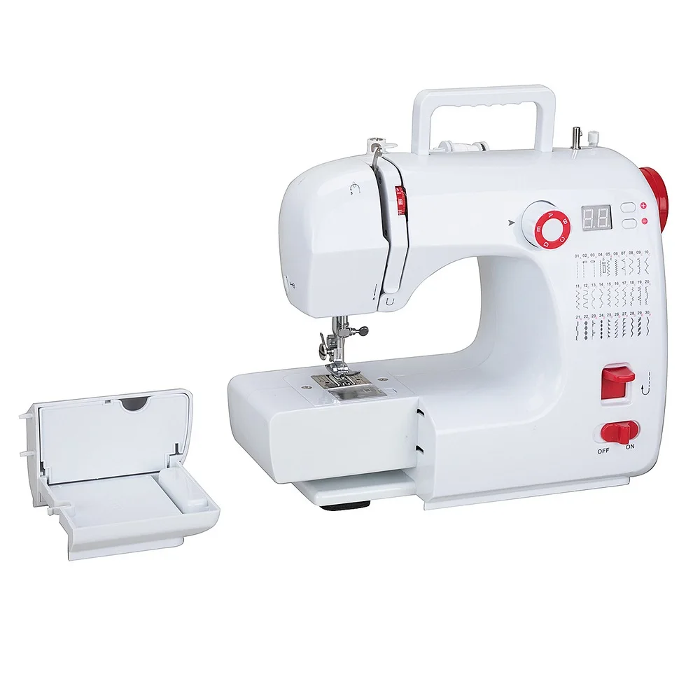 Portable Electric Sewing Machine LED Light 12 Stitch Adjustable Speed Foot Pedal