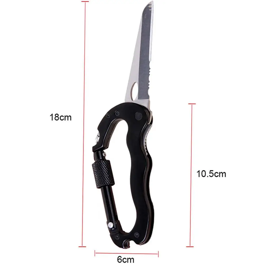 5 In 1 Multifunctional Outdoor Hiking Survival Rock Climbing Gear Knife Carabiner Tool Multifunctional Carabiner Hook Gear Screw 5 In 1 Multifunctional Outdoor Hiking Survival Rock Climbing Gear Knife Carabiner Tool Multifunctional Carabiner Hook Gear Screw