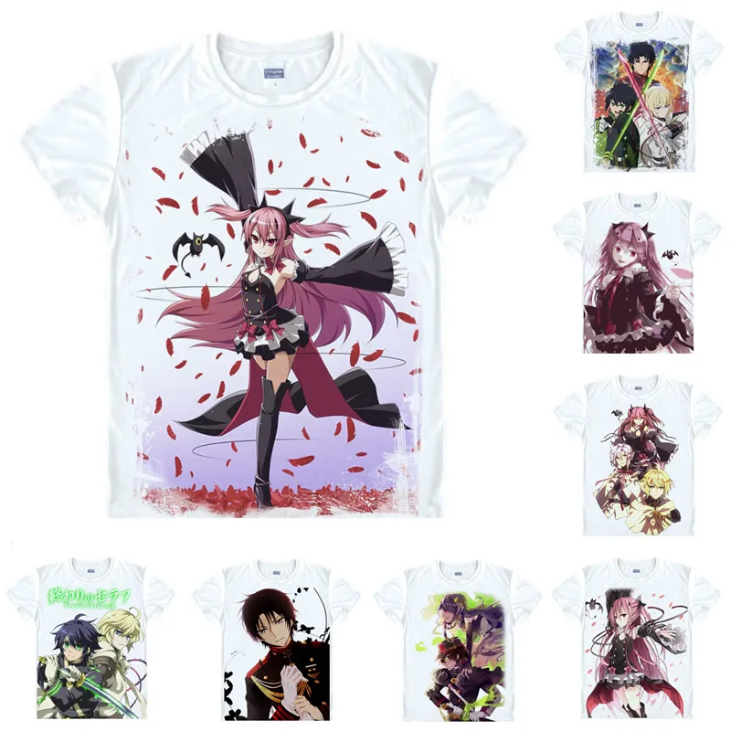 

Футболка Coolprint с принтом аниме Seraph of The End, футболки с короткими рукавами, ихиноза гурен, Mikaela Hyakuya, для косплея, мотивации, хентай