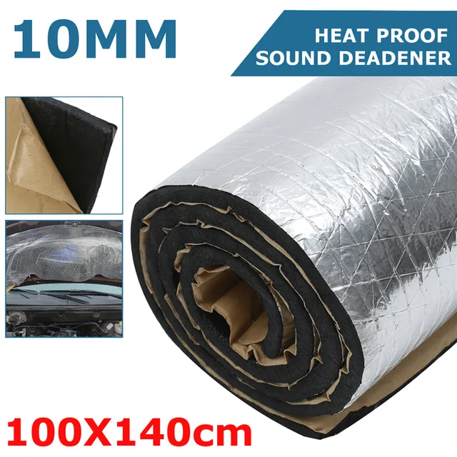 1 Roll 10mm Thick Car Heat Sound Deadener Deadening Cotton Noise