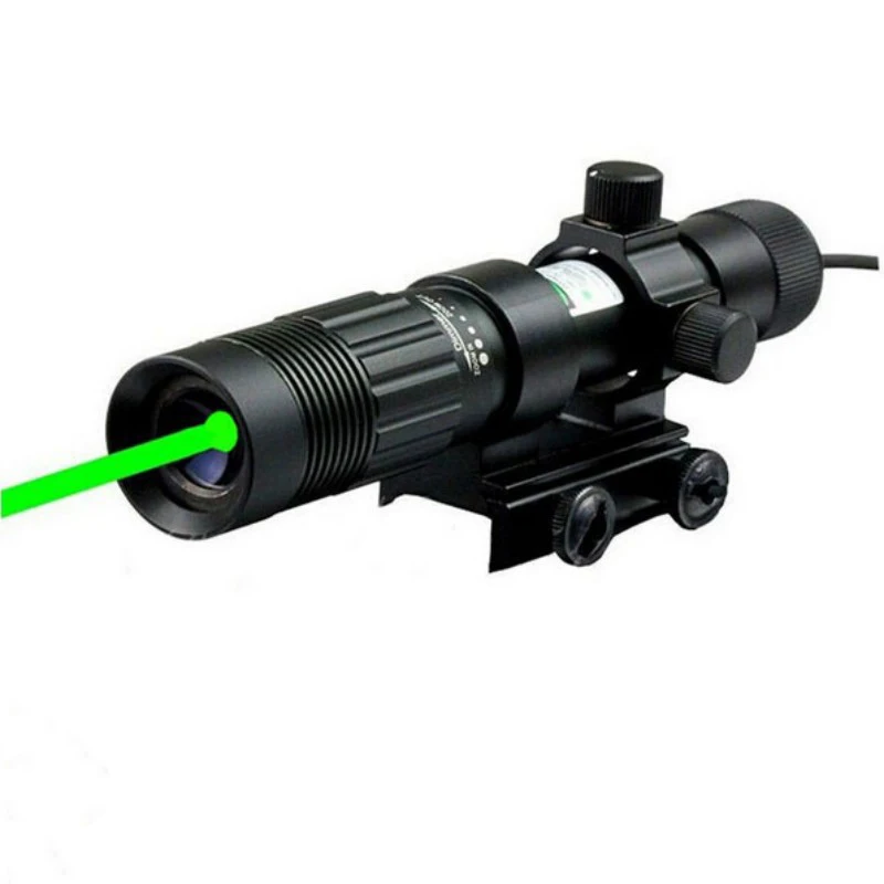 

Tactical Flashlight Adjustable Green Laser Sight Designator Fit for 20mm Rail Mount For Hunting Rifle Guns