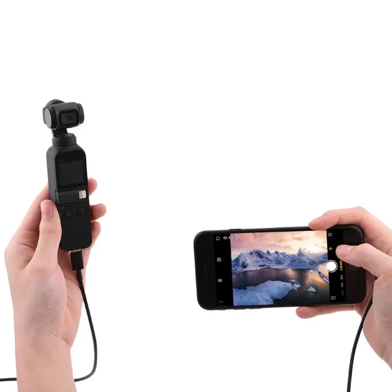 التمديد نوع-C إلى مايكرو-USB/نوع-C شاحن الحبل كابل بيانات ل DJI OSMO جيب المحمولة gimbal ل نوع C شاحن الروبوت فون