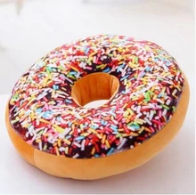40 CM Coréen Haute Qualité Mignon Beignets Oreiller Donuts Au Chocolat En Peluche Fond Agréable Coussin Oreiller Beignet Coussin