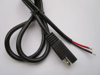 

5 pcs SAE 2xmm^ Black Round Cable Quick Connect Disconnect Weatherproof 100cm