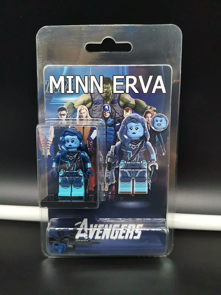 

Single Sale Compatible LegoINGlys Super Heroes Avengers 3 Figures Outrider MINN ERVA Bricks Building Blocks Learning Boys Toys