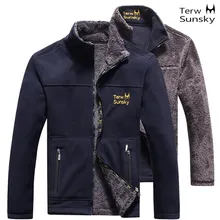 Free Shipping-HOT SALE Men Winter Terwsunsky Outdoor Both Sides Wear Fleece Thickening Velvet Cardigan Outerwear Jackets TR035