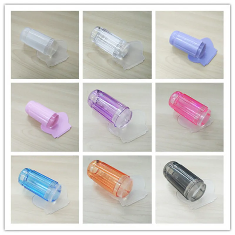 

PML 1set Jelly Stamper (Diameter=2.8cm) Transparent Nail Stamping Stamp Scraper Polish Print Transfer Nail Stamper Tool CXK