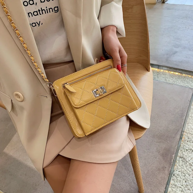 

Female Crossbody Bag For Women 2019 Quality PU Leather Luxury Handbags Designer Sac A Main Ladies Lattice Shoulder Messenger Bag