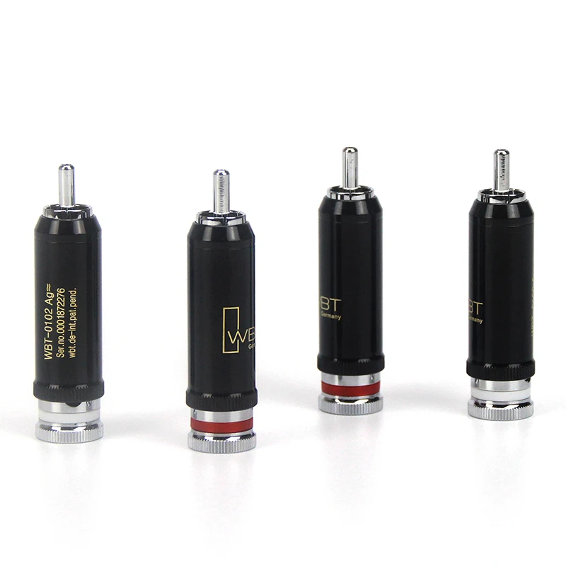 Hifi 4 шт. WBT 0102Ag латунь родиевое покрытие пайка 9 мм RCA разъем для AMP DV CD плеер аудио