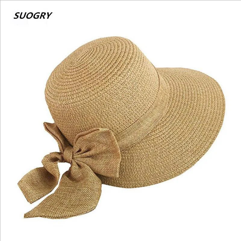 Для женщин Летняя соломенная шляпа с бантом, платье-пачка, Одежда для пляжа, Шапки Wde с полями, солнце Кепки Для Женщин Защита от ультрафиолетовых лучей Floopy Панама шляпа Дамы вводной