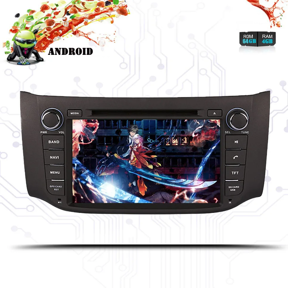 Восьмиядерный автомобильный dvd для Nissan Sylphy B17 Pulsar 2012 2013 2014 2015 2018 ПК головное
