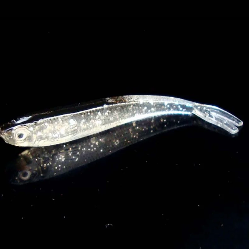 

10PCS/Bag Fishing Soft Lure Bait Super Natural Attractant Artificial Black Simulation Fish Catch 7cm