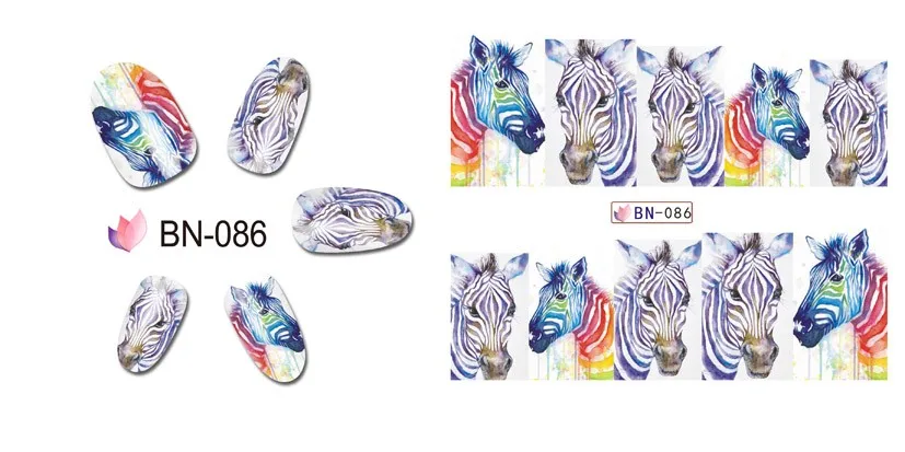 Полное покрытие наклейки для ногтей наклейки Животные/цветы/девушка для ногтей водяные знаки кончики дизайн DIY передача воды для ногтей маникюр TRBN73-120