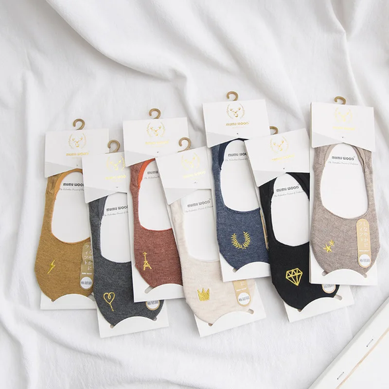 

Fashion Women Short Socks New Cotton Women'S Non-Slip Boat Breathable Sweat-Absorbent Socks No Show Socks Non-Slip Comfortable