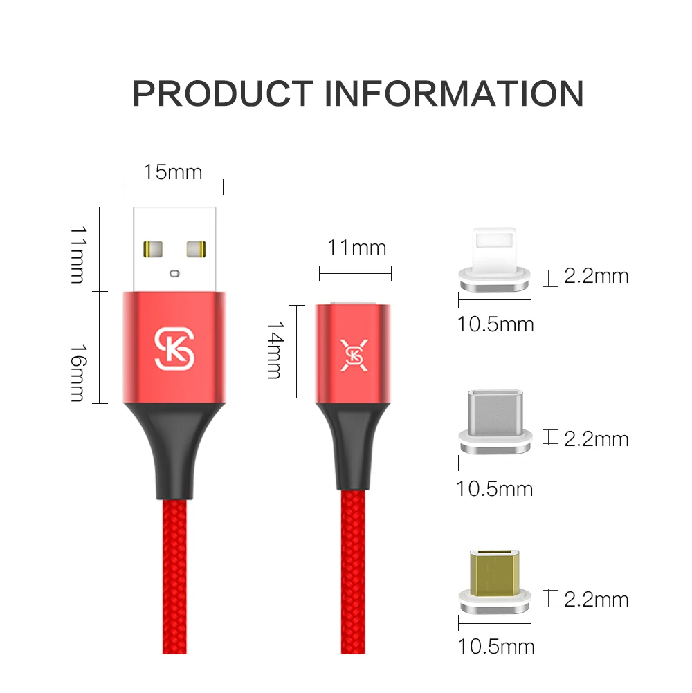 SIKAI 3A Магнитный кабель Micro usb type C 3 в 1 супер быстрая зарядка магнит QC3.0 Зарядное устройство usb c для iphone samsung huawei xiaomi