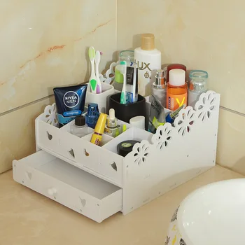 

Fashion table with drawer racks Korean creative cosmetics storage box storage rack lo829304