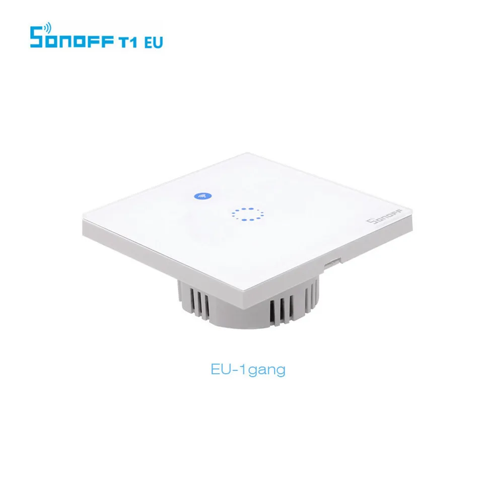 Sonoff T1 EU Smart Wifi Wall Touch Light Switch 1 Gang 2 Gang Touch WiFi RF433 Remote Smart Home Control Work with Alexa Ewelink-2
