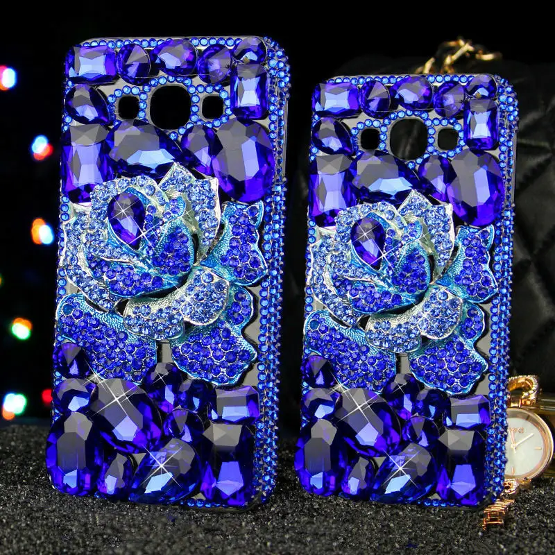 Mode Strass Cas Pour Samsung Galaxy J7 J5 J310 J2 J1 J7 premier On7 TPU Cas de Couverture Arrière + Diamant Pour A8 A7 A510 2016 Capa