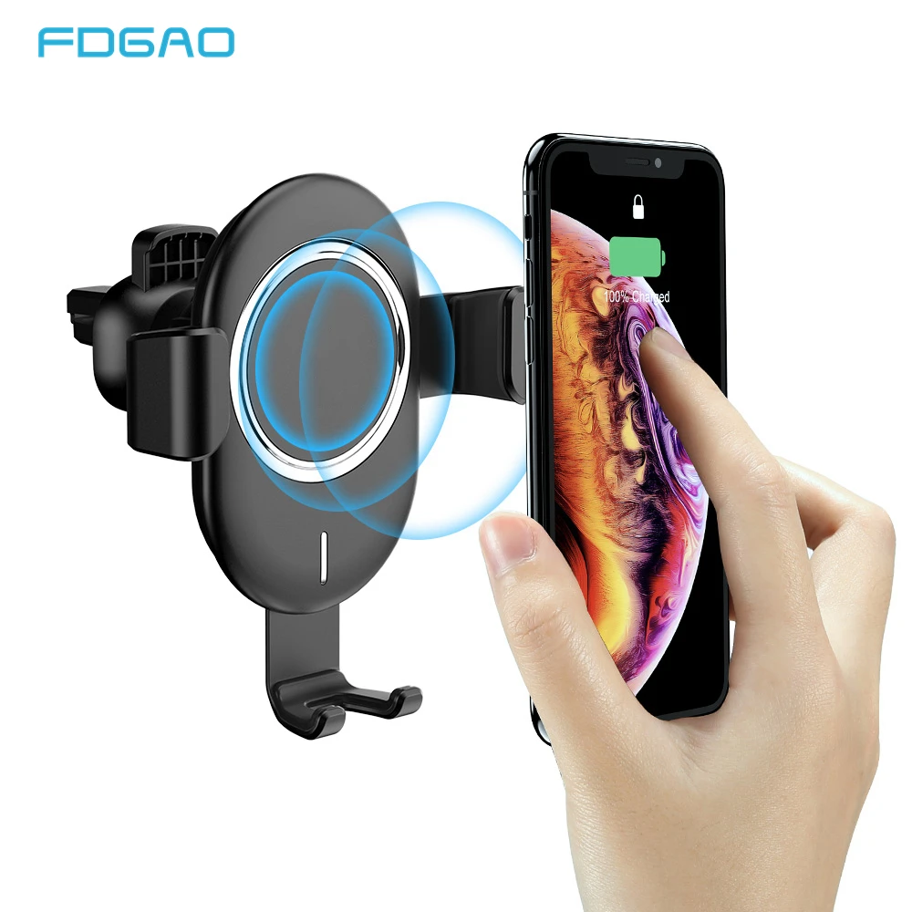 

FDGAO Fast Car Wireless Charger Auto Gravity Mount Stand 10W Qi Quick Charge Car Holder for iPhone XS Max XR X 8 Samsung S10 S9