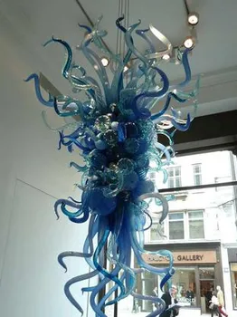 

Modern Flower Art Design Hand Blown Glass Chandelier Lighting Lobby Entrance Europe Style Decorative Pretty Chandelier