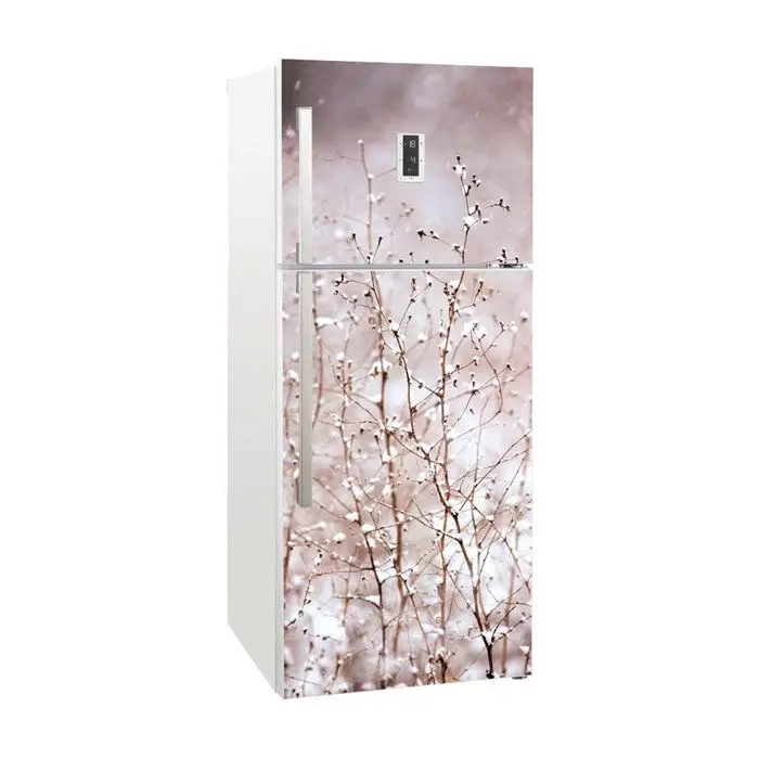 

Fridge Sticker Snow Tree Branch Refrigerator Dishwasher Door Cover Kitchen Home Decoration Accessories Modern 3d Wall Stickers