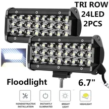 Buy 1Pair 72W LED Work Light Bar for Tractor ATV Motorcycle LED Bar Offroad Fog light External LED Work Light 9000lm Free Shipping