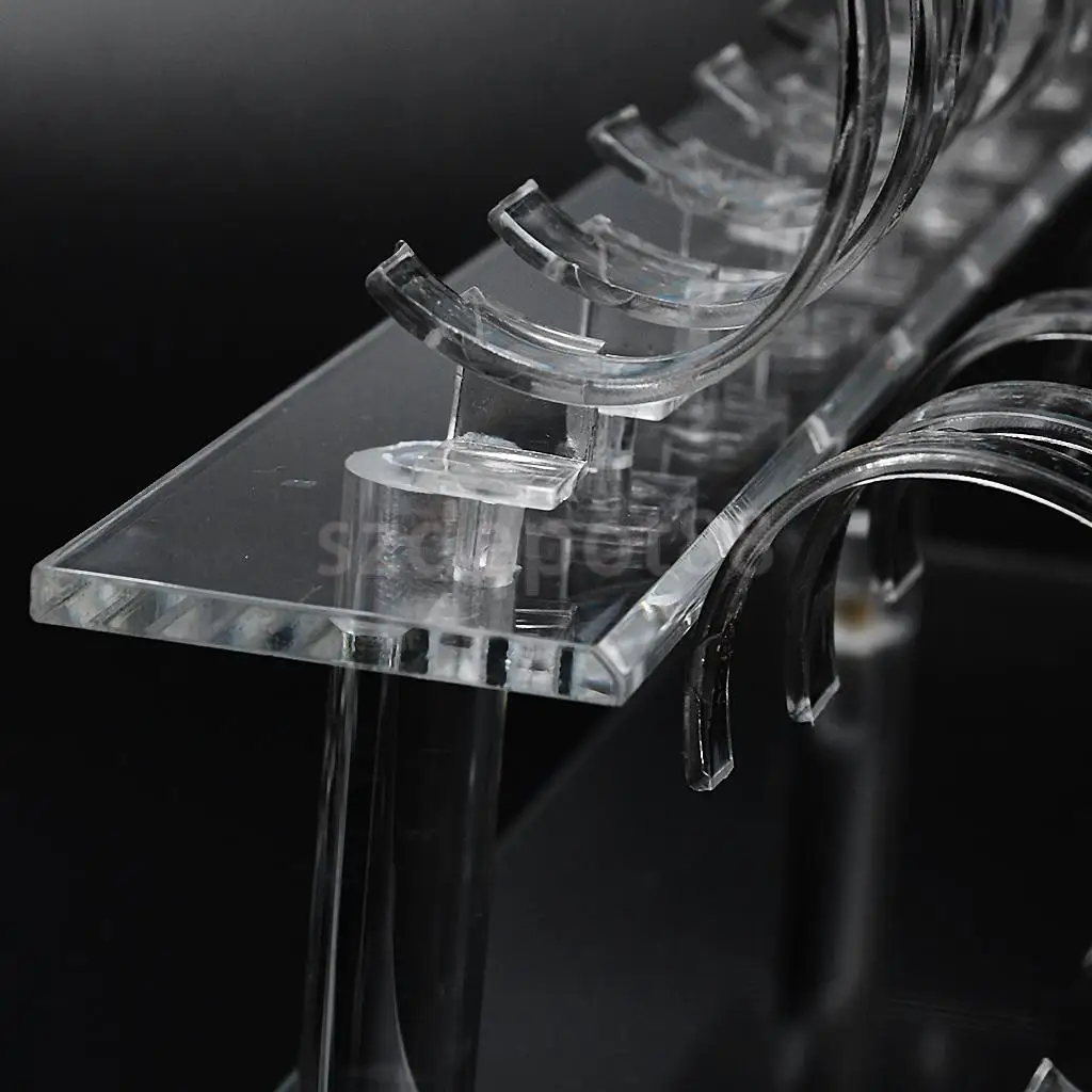 Tanie Akrylowe 2 Tier na rękę bransoletka do zegarka stojak wystawowy uchwyt na 1 zestaw wyczyść