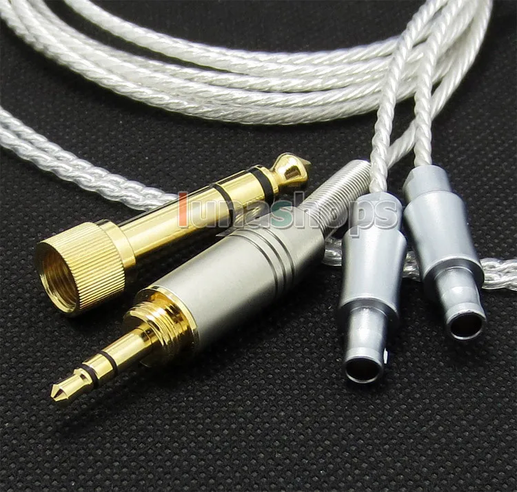 

LN004729 6.5mm 3.5mm PCOCC + Silver Plated Cable for Sennheiser HD800 HD820s HD800s HD820 d1000 Headphone Headset