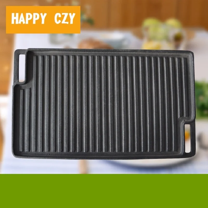 

Outdoor barbecue Teppanyaki Thickened rectangle Two-sided Plate baking pan
