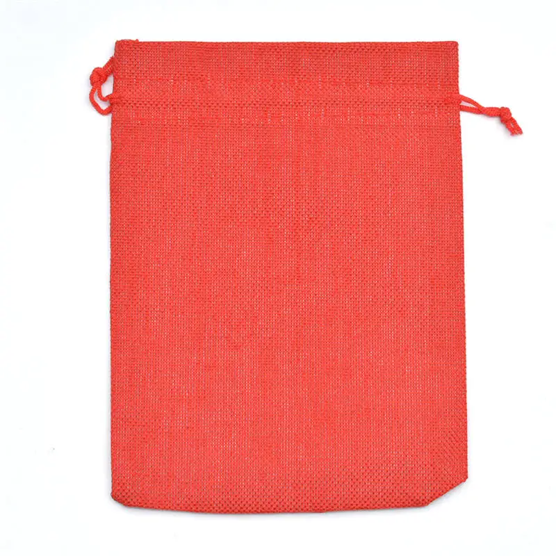 50 шт. 17x23 см джутовые мешки со шнурком для свадебной упаковки ювелирных изделий мешок для поделок кофе контейнер для хранения фасоли льняной джутовый подарочный пакет - Цвет: 8