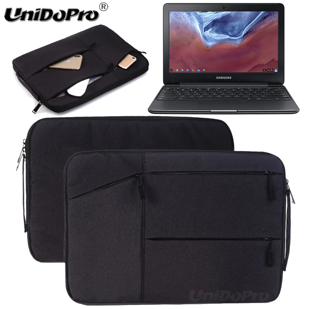 Unidopro Multifunctional Sleeve Briefcase Handbag Case for Samsung Chromebook 3 11.6 XE500C13-K04US Mallette Carrying Bag Cover