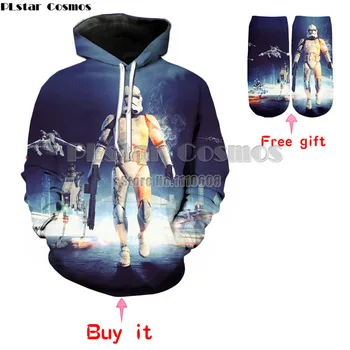 

PLstar Cosmos White Samurai Crewneck Hoodies Sweatshirt Men's/women Long Sleeve 3d hoodies Carnival