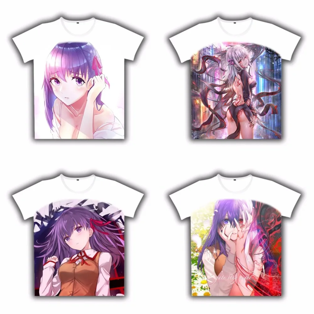 Футболка аниме Fate stay night Heaven's Feel Sakura Matou тема Косплей короткий рукав белая футболка для женщин и мужчин повседневные летние топы рубашка