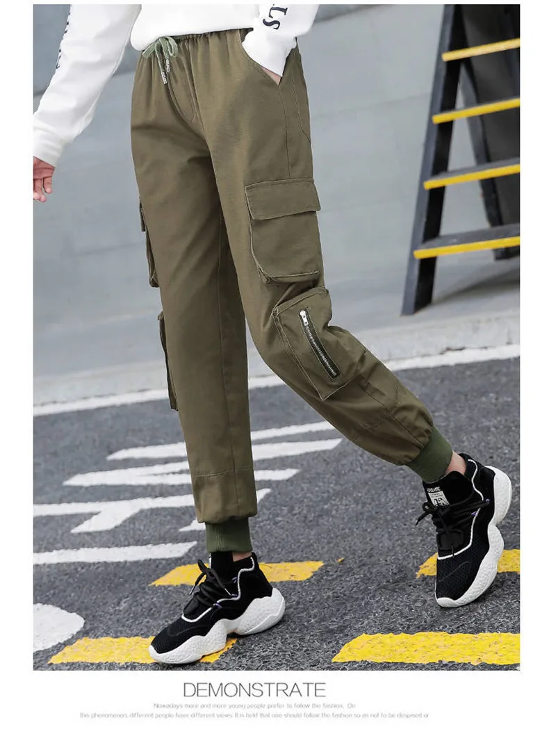Повседневные розовые женские брюки карго, штаны в стиле хип-хоп, женская уличная одежда, забавные брюки с высокой талией, женские армейские зеленые спортивные штаны для женщин